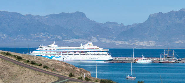 AIDA in the harbour of mindelo, cape verde - or how you wanna call it.